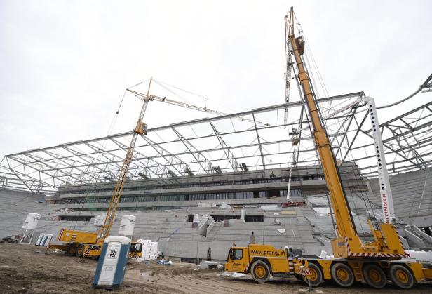 Das neue Rapid-Stadion nimmt Form an