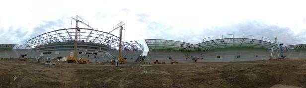 Das neue Rapid-Stadion nimmt Form an