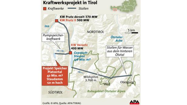 Proteste gegen Mega-Staumauer in Tirol