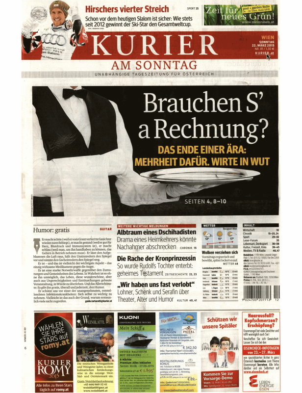 Titelseiten vom 22.03.2015