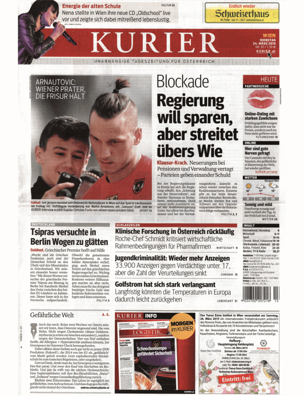 Titelseiten vom 24.03.2015
