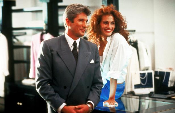 Richard Gere und Julia Roberts in einer Szene aus dem Film „Pretty Woman“.