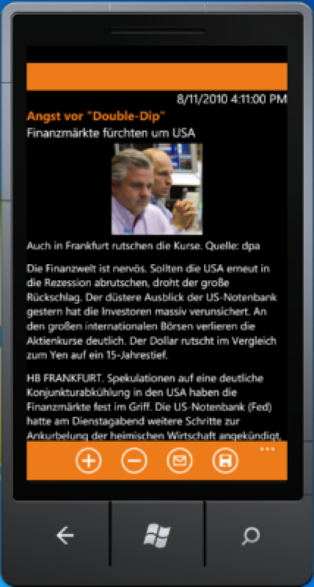 Handelsblatt/Windows 7-App/Yoc
