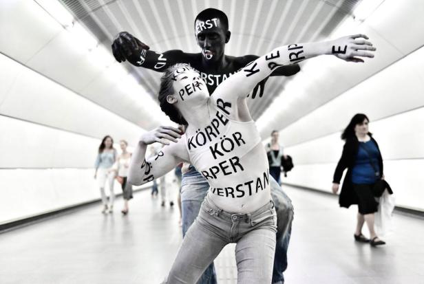 Performance in Wiener U-Bahn-Station