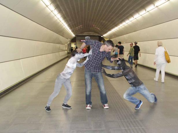 Performance in Wiener U-Bahn-Station