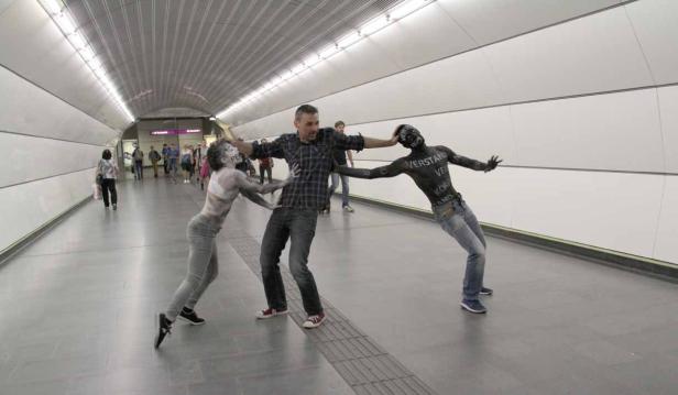 Performance in Wiener U-Bahn-Station