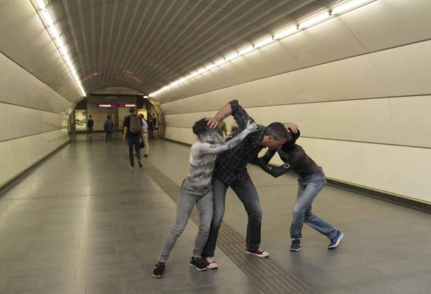 Performance in Wiener U-Bahn-Station
