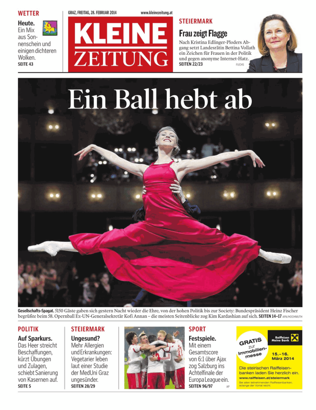 Titelseiten vom 28.02.2014