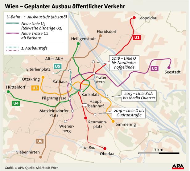 Ausbau der Wiener U-Bahnen fixiert