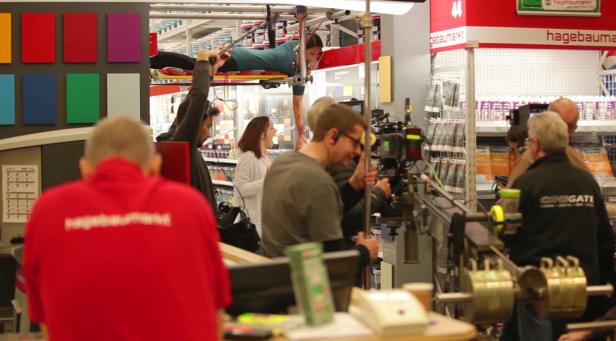 Hagebau Österreich TV-Kampagne Werbespot Making-of-Bild 2 Hagebau hilft