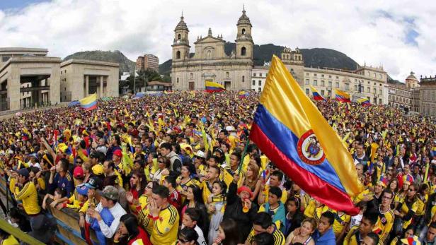 Siegesfeiern in Bogota