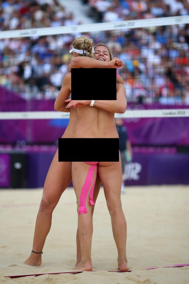 "Censored Beach Volleyball": Schwarze Balken statt knappen Bikinis