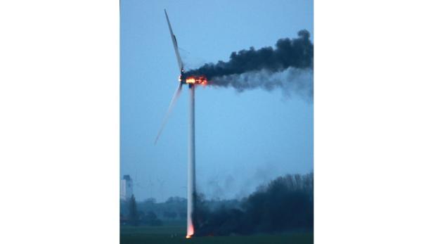 Feuer in deutschem Windpark