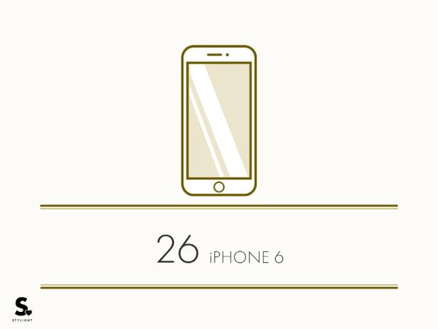 Eine stilisierte Darstellung eines iPhone 6.