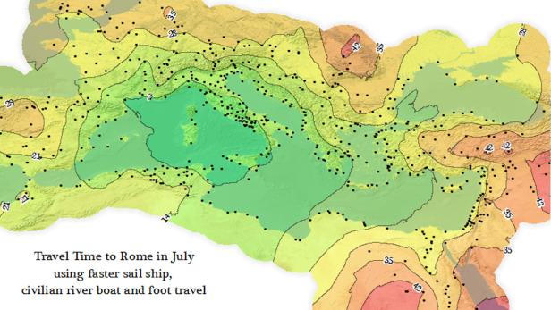 Online-Routenplaner für das antike Rom
