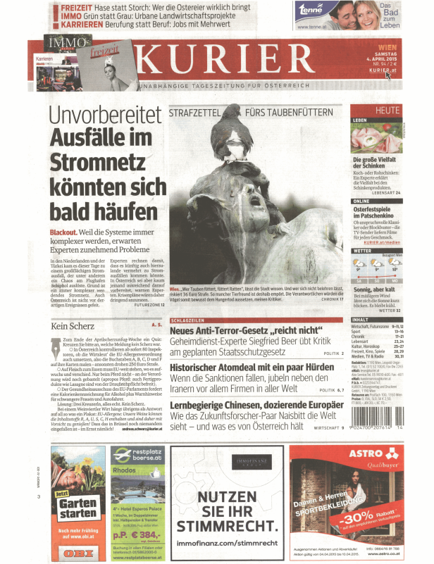 Titelseiten vom 04.04.2015