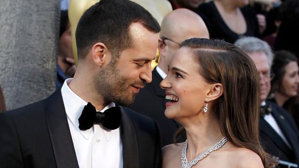 Natalie Portman und Benjamin Millepied bei einer Veranstaltung.