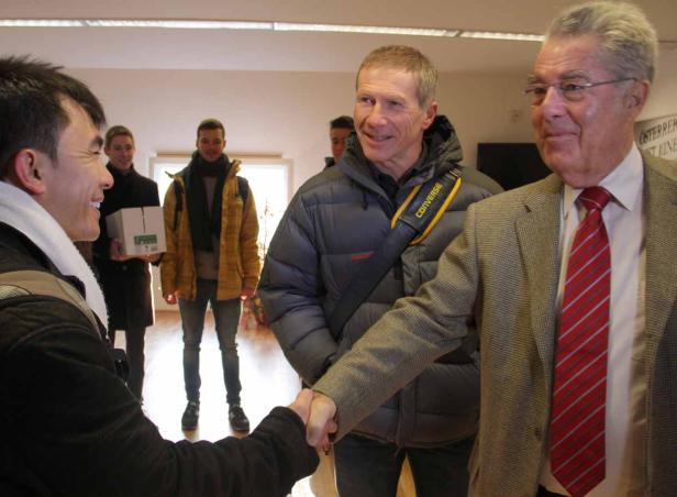 ... vom Treffen mit dem Alt-Präsidenten