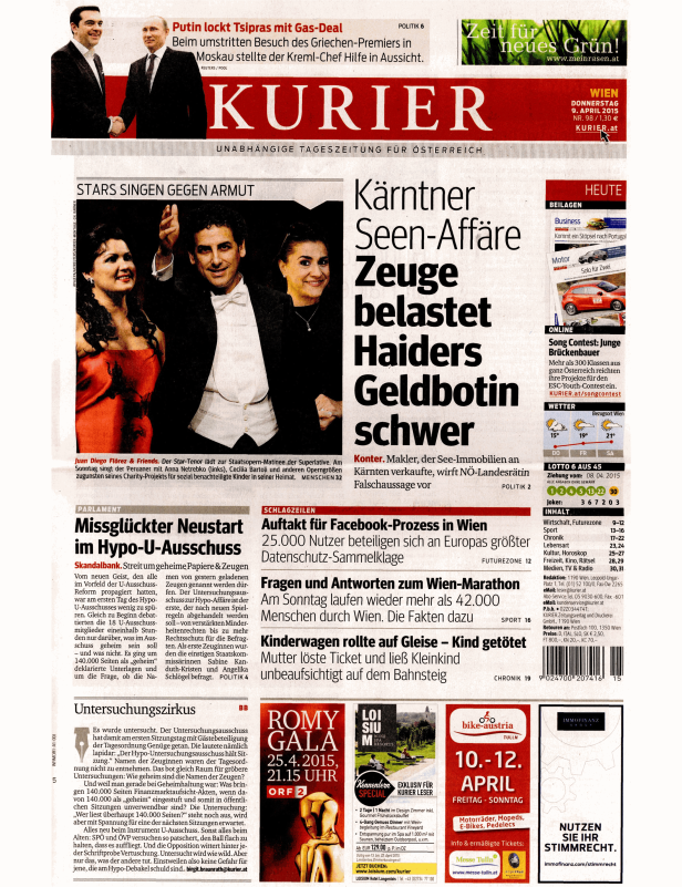 Titelseiten vom 09.04.2015