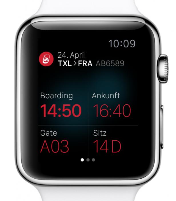 Airberlin startet mit Smartwatch-App