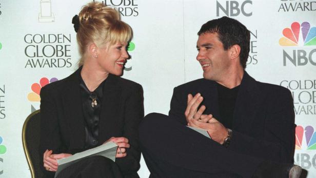 Melanie Griffith und Antonio Banderas bei den Golden Globe Awards.