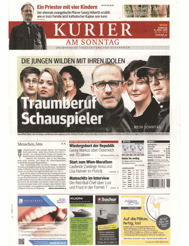 Titelseiten vom 12.04.2015