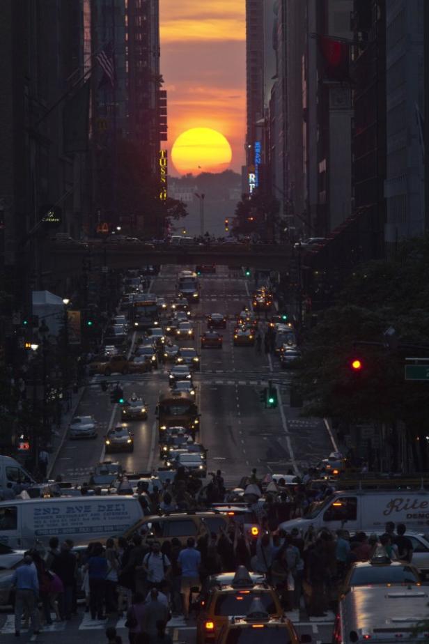 Naturphänomen: Sonnenstraßen in New York