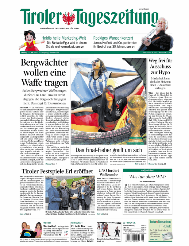 Zwei Fußballfans, eine mit argentinischer Flagge, die andere mit Deutschlandfarben im Gesicht, jubeln.