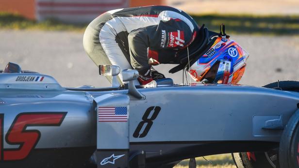Romain Grosjean sucht einmal mehr den Fehler an seinem Haas.