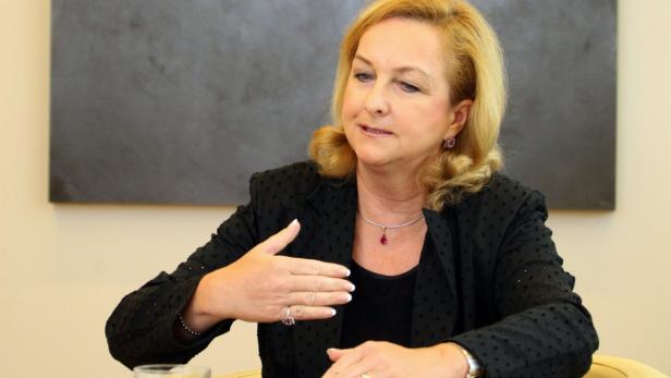 Interview mit Maria Fekter in ihrem Büro im Finanzministerium. Geführt hat das Interview Helmut Brandstätter, CR vom Kurier