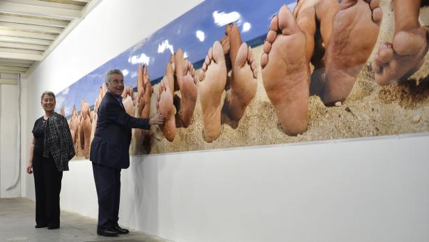 Staatsbesuch in einer Fotokunst-Ausstellung der 'Fabrica del Arte': Fischer fidel in Havanna, obwohl keine Aussicht auf eine Begegnung mit Fidel Castro bestand