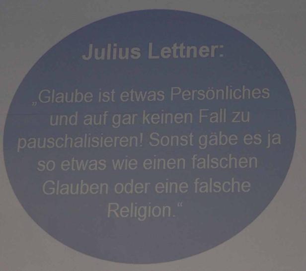 Julius Lettner: „Glaube ist etwas Persönliches und auf gar keinen Fall zu pauschalisieren! Sonst gäbe es ja so etwas wie einen falschen Glauben oder eine falsche Religion.“