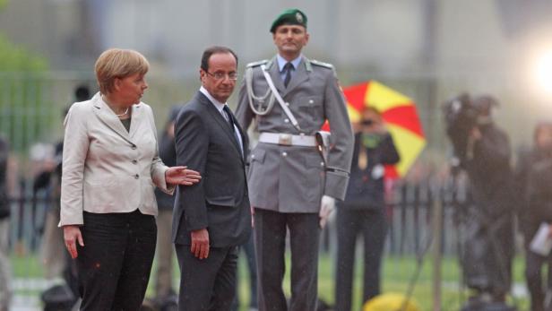 Angela Merkel und François Hollande bei einem Treffen in Deutschland.