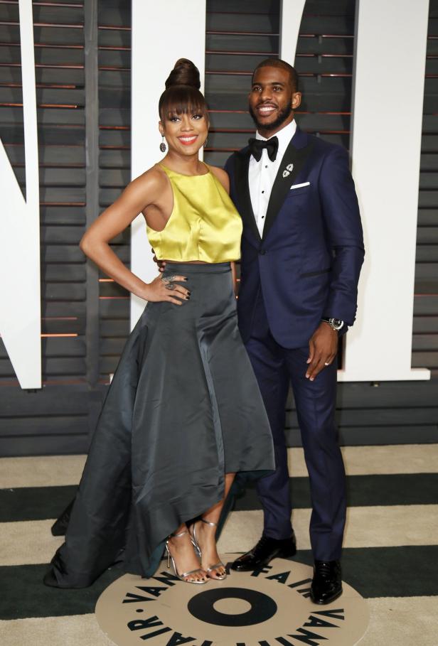 Chris Paul mit seiner Frau anlässlich einer Veranstaltung.