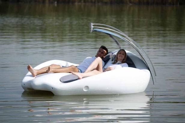 Schwimmende Insel aus Österreich sticht in See