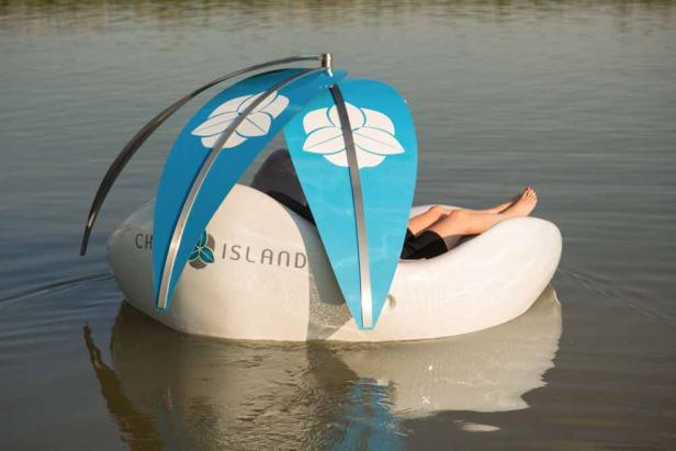 Schwimmende Insel aus Österreich sticht in See