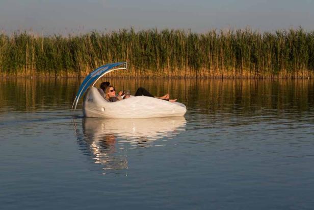 Schwimmende Insel aus Österreich sticht in See