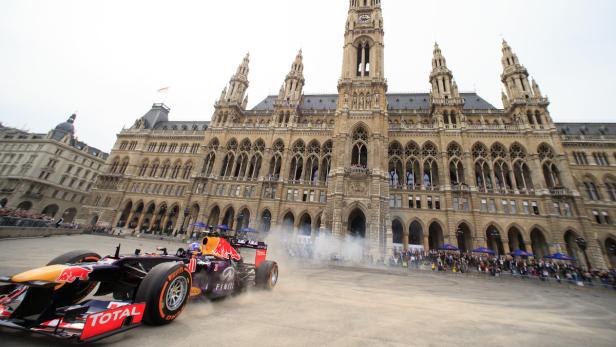 Red Bull ließ in Wien die Reifen rauchen
