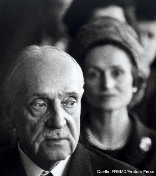 Ein Porträt des ehemaligen deutschen Bundeskanzlers Kurt Georg Kiesinger.