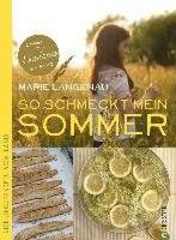 Das Cover des Buches „So schmeckt mein Sommer“ von Marie Langenau zeigt eine Frau in einem Feld.