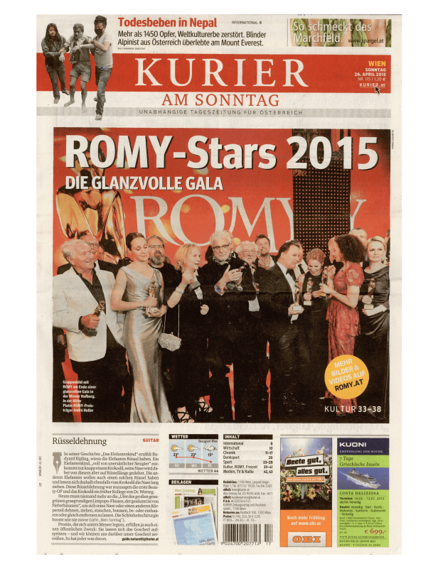 Titelseiten vom 26.04.2015