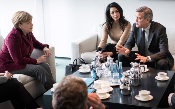 Clooneys: Video von Treffen mit Flüchtlingen veröffentlicht