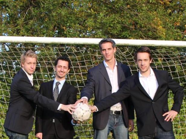 Vier gewinnt! Emanuel Steininger, Ivo Radulovski, Hanno Lippitsch und Andreas Woditschka, die vier hinter Eversport.at. (c: eversport.at)