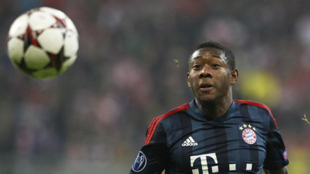 David Alaba von Bayern München während eines Fußballspiels.