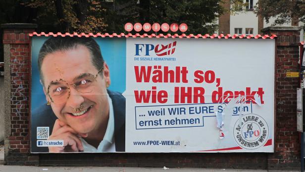 FP-Wahlplakate in Graz beschmiert
