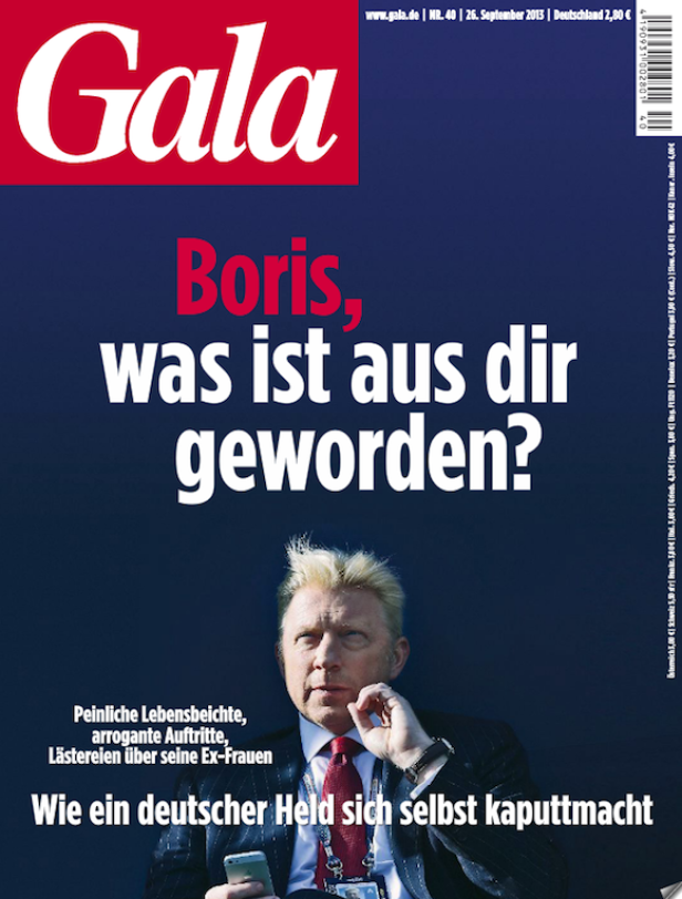 Das Cover der Gala-Ausgabe mit Boris Becker und der Schlagzeile „Boris, was ist aus dir geworden?".
