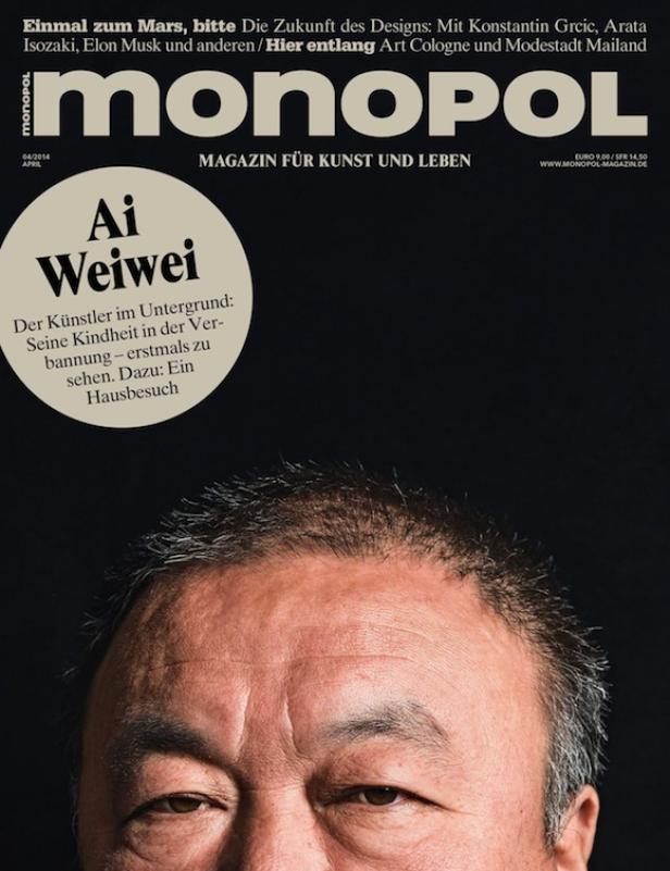 Das Cover des Monopol-Magazins mit Ai Weiwei im April 2014.