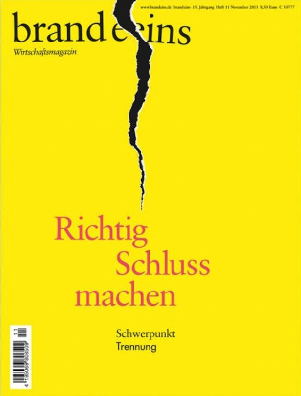 Das Cover des Wirtschaftsmagazins „brand eins“ zum Thema Trennung.