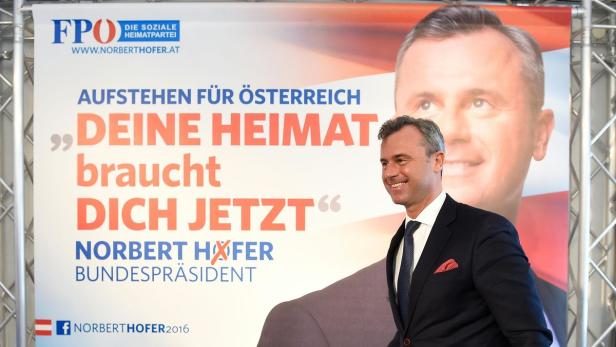 Hofburg: Grün und Blau buhlen mit "Heimat"-Plakaten