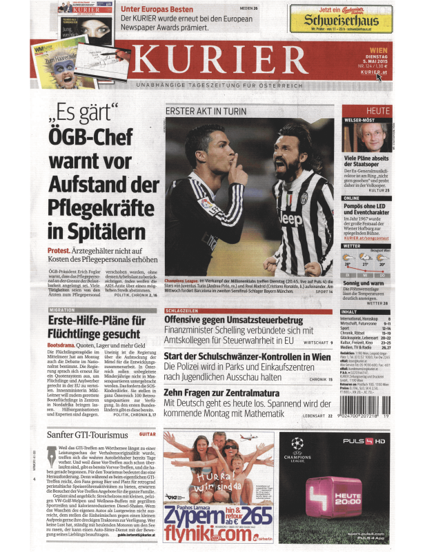Titelseiten vom 05.05.2015